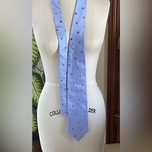 Andrew Ties, vintage made in Italy, blue silk tie NWT